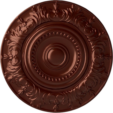 Ekena Millwork Biddix Ceiling Medallion (Fits Canopies up to 7 1/2"), 20 7/8"OD x 1 1/4"P, Antique Copper CM20BXACS